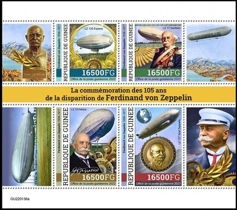 GUINEA 2022 AVIATION ZEPPELIN AIRSHIP DIRIGEABLES [#220136a] Cover