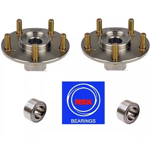 FRONT Wheel Hub & (OEM) NSK Bearing Fit 1997-2001 HONDA CR-V & PRELUDE PAIR - Foto 1 di 3