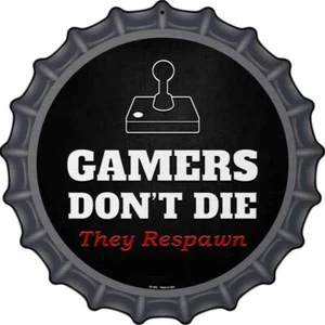 Letrero de aluminio Atari Gamers Dont Die novedad metal tapa botella 12" - Imagen 1 de 1