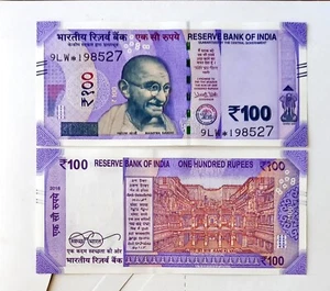 India 100 Rupees Replacement 9LW* 2018 Unc - Picture 1 of 1