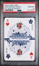 2022-23 O-Pee-Chee Playing Cards #Ace of Hearts - Auston Matthews - Leafs PSA 10