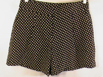ANN TAYLOR Pantalones Cortos Mujer-2 Negro Lunares Beige Informal-Vestido-Shorts Nuevo con Etiquetas Foto 1 de 4