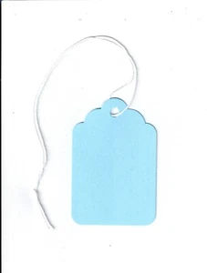 #5 Merch Tag, Lt Blue, Strung, 1.75 x 1.125 in, 12pt Cardstock - Box / 1000 Tags - Picture 1 of 1