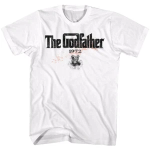 The Godfather Movie 1972 GF Badge Logo Blood Splatter Don Corleone Men's T Shirt - Picture 1 of 5