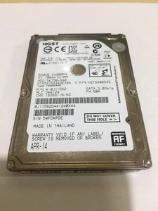 HGST | TS5SAD640 | Hard Disk Drive | 2.5" | 640Gb | LAPTOP | FULLY TESTED - Afbeelding 1 van 4