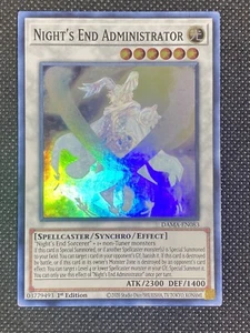 YuGiOh! - Night's End Administrator DAMA-EN083 Súper Raro 1ª Edición Casi Como Nuevo - Imagen 1 de 2