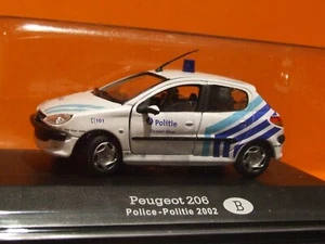Peugeot 206 Bélgica 2002 coche de policía escala 1:43 - Imagen 1 de 3