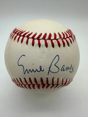 Ernie Banks Firmado Autografiado Oficial Liga Nacional de Béisbol Certificado de Autenticidad JSA Foto 1 de 4