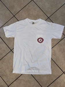 Alabama Crimson Tide Bear Bryant Comfort Colors Pocket T-Shirt Size Small - Picture 1 of 5