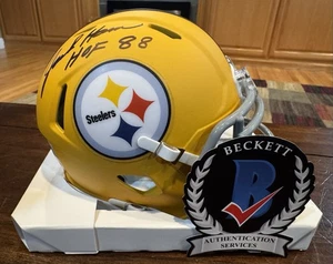 Von Jack Ham signierter Pitt Steelers 2025 alternativer Minihelm HOF 88 Beckett - Bild 1 von 11