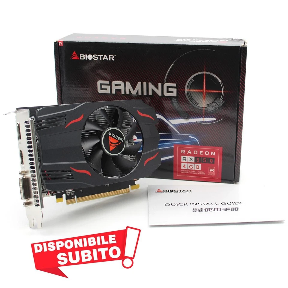 Biostar Radeon RX550 Radeon R 4 GB GDDR5 128 bit 4096 x VA5505RF41