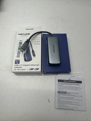 WAVLINK 5Gbps USB 3.0 USB-C Gigabit Ethernet LAN RJ45 2500Mbps Network Adapter - Image 1 of 4