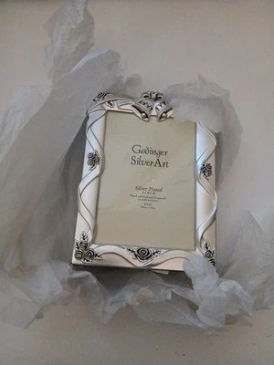Vintage Godinger Silver Plated Satin Finish Wedding Album Holds 100 /4 x6" New! - Image 1 of 4