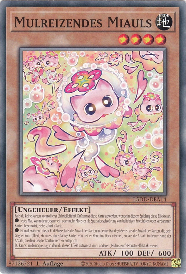 YU-GI-OH, MULREIZENDES MIAULS, C, L5DD-DEA14, 1. Auflage, TOP - Bild 1 von 1