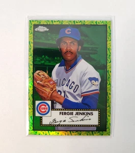 2021 TOPPS  CHROME PLATINUM  GREEN/YELLOW FERGIE JENKINS#540 SER#36/99 - Picture 1 of 2