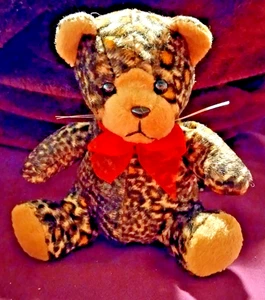 Galerie Spotted Leopard VTG Cheetah Cat Bear Stuffed Animal Toy - Picture 1 of 3