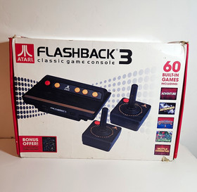 Atari Flashback 3 Home Console Black AV Classic Console w/ 60 Built-In Games