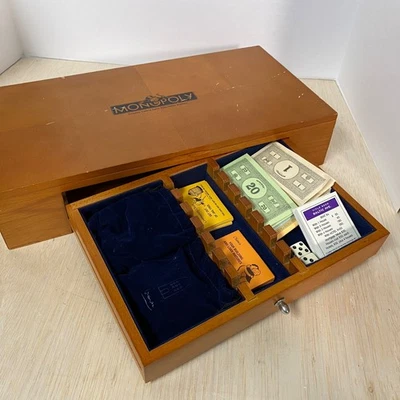 2002 Monopoly Michael Graves Designer Edition Wood Box With Cabinet Drawer - Image 1 of 4