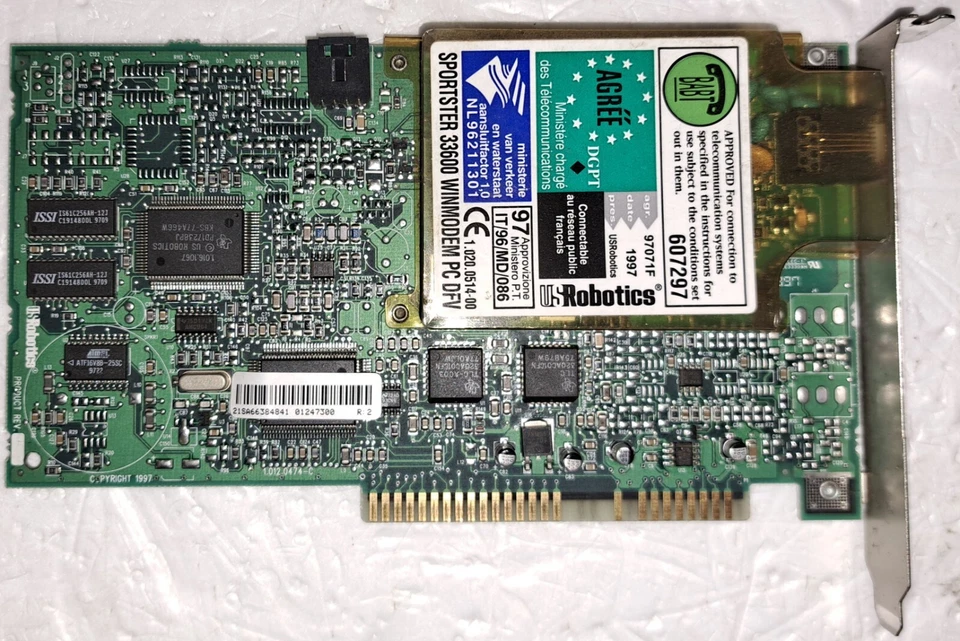 Scheda Modem Vintage - USRobotics SPORTSTER 33600 WINMODEM PC DFV - Immagine 1 di 1