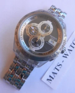 MONTRE + IRONY CHRONO AUTOMATIQUE + SVGK409G VOIE DROITE GRISE + VERRE SAPHIR + NEUVE / NEUVE - Photo 1/3