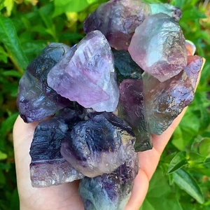 Raw Rough Rainbow Fluorite Chunks Healing Crystal Mineral Rocks Specimens 1PCS - Picture 1 of 2