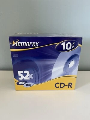 Memorex CD-R 10 Pack 700MB/80 Mins 52x Slimline Jewel Cases - New & sealed - Image 1 of 4