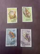 4 Kenya Used Postage Stamps - Sea Shells - Lot 307.   Grade G/VG