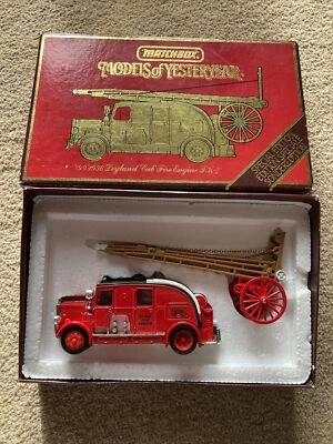 Models of Yesteryear YS-9 1936 Leyland cub Fire Engine FK-7 Special Edition - Image 1 of 3