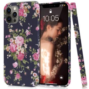 Retro Flower Case Girl Phone Cover for iPhone 12 Pro Max 11 8 Plus SE3 XR XS Max - Picture 1 of 14