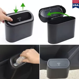 Mini Car Trash Can With Lid Car Seat Rear Hanging Storage Box Automotive Supplie - Picture 1 of 14