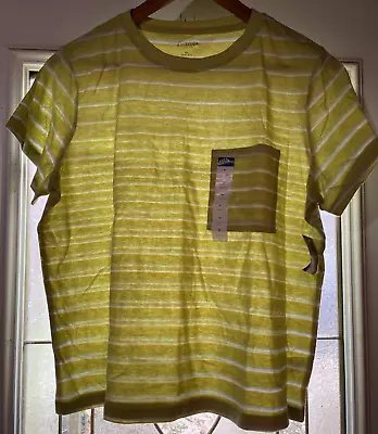 Arizona Jean Company green stripe pocket shirt size XL semi-fit - Image 1 of 4