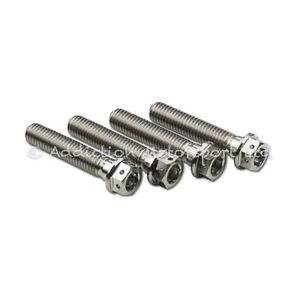 4x Titanium Front Fork Pinch Screws Bolts M8x40mm for Yamaha YZF-R6 2003-19 - Picture 1 of 5
