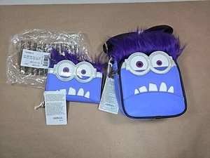 UNIVERSAL Studios Purple Minion Loungefly Crossbody Bag Purse & Wallet NWT - Picture 1 of 24