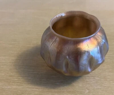 Antique Tiffany Favrile Glass Vase, Signed "LCT" - Louis Comfort Tiffany - Image 1 of 4