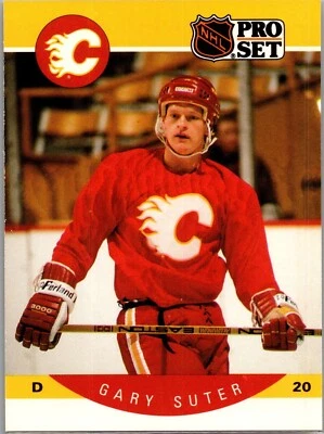 1990-91 NHL Pro Set - #46 Gary Suter - Image 1 of 2