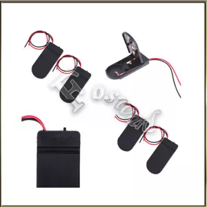CR2032 6V BUTTON COIN CELL BATTERY HOLDER CASE BOX With ON / OFF SWITCH W/ WIRE - Picture 1 of 2