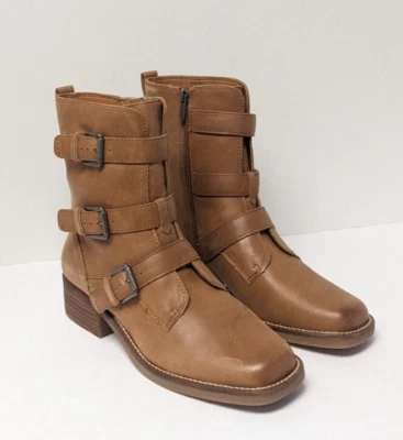 Lucky Brand Katriny Moto Boots, Brown Leather, Women's 9.5 - Image 1 of 4