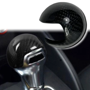 Gloss Real Carbon Fiber DSG Gear Shift Knob Handle Cover Trim Fits 16-21 TT TTS - Picture 1 of 3