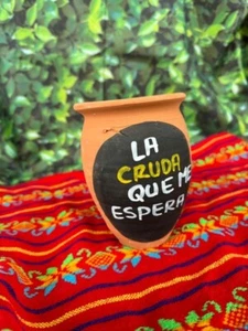 Jarrito Loco De Barro Con Dichos Chico Sets Of (4)pcs 355ml O Igual 12oz - Picture 1 of 6