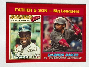 2025 Topps Heritage - Father & Son - Red Border - Dusty & Darren Baker #70 (RC) - Picture 1 of 2