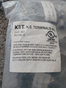 KS Klemmen isoliert 16-14 AWG Ringklemmen Nylon 1000 Stück RVYS2-5 NEU - Bild 1 von 20