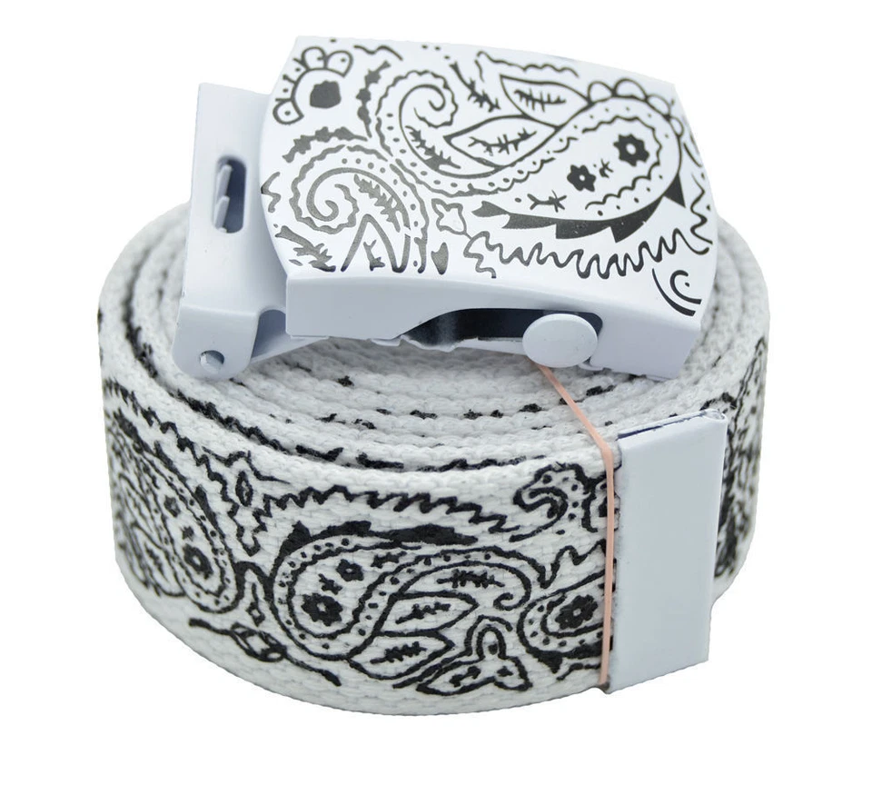 Canvas Military New "Bandana Pattern" Web Belt & Buckle 48",54",60",72" - Image 1 of 1