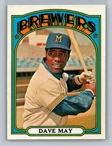 1972 Topps HI NUMBER Dave May #549 - Milwaukee Brewers - NEAR MINT to MINT - Picture 1 of 2