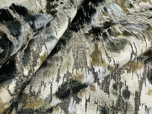 Weitzner Abstract Cut Velvet Floral Uphol Fabric- Hana / Slate 2.85 yds T1045/02 - Picture 1 of 3