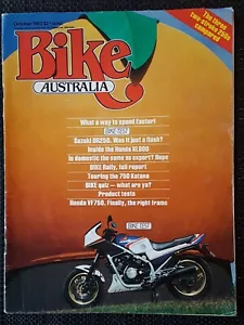 Vintage October 1983 BIKE AUSTRALIA Magazine Motorcycle DR 250 750 Katana - Picture 1 of 2
