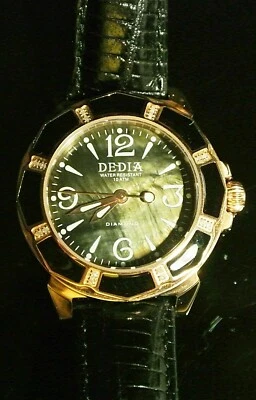 Reloj suizo Movt MEDIA para mujer Lily L by AquaSwiss diamante/negro nácar Foto 1 de 4