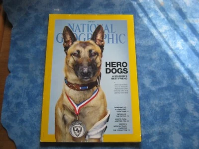 NATIONAL GEOGRAPHIC June 2014 HERO DOGS Peru Treasures PUFFINS Siberia's Medical Foto 1 de 4