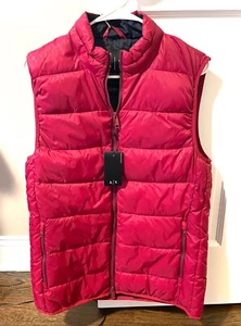 Armani Exchange Puffer Jacket/Vest Red/Burgundy, M, L, XL - NWT - Picture 1 of 4