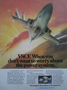 11/1981 PUB WESTINGHOUSE DEFENSE VSCF NORTHROP F-5G GENERATING SYSTEM AD - Foto 1 di 1