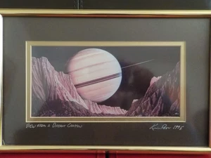 Kim Poor, Space Art, Blick aus einer fernen Schlucht, signiert 1995 - Bild 1 von 6